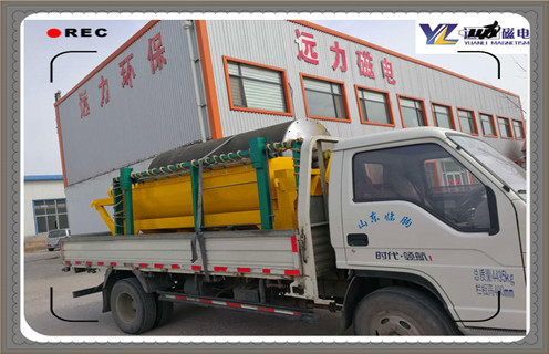 磁選機，順流型磁選機，永磁筒式磁選機，江西順流型筒式磁選機的結構